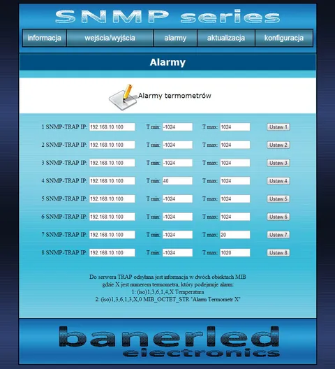 Konfiguracja alarmów